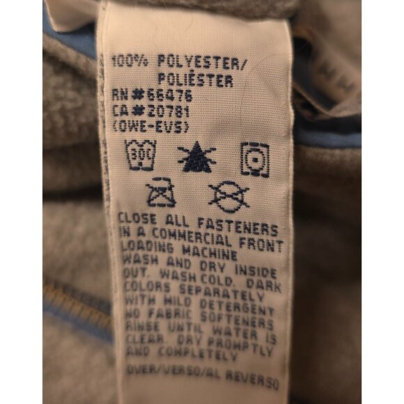 Tommy Hilfiger Mens XL Blue Grey Reversable Full Zip Fleece Logo Flag Hike Vest - Picture 12 of 16